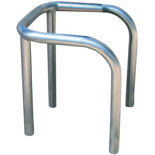 Protège poteaux et arbres à sceller en acier galvanisé gris - 700mm hauteur - 60mm diamètre - Robuste et durable