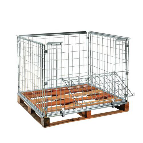 Rehausse-palette Pliante Fil D'acier 1200x1000 + 1 Rabat