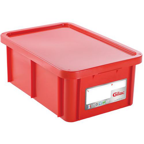 Bac Gerbable Haccp 35l Rouge 595x395x215 + C Ouvercle - Pp -