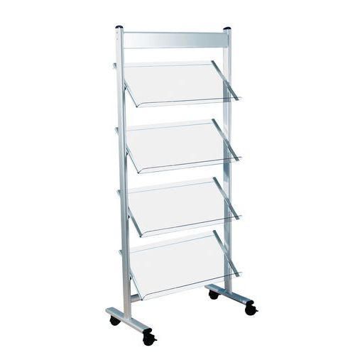 Presentoir Mobile En Acier 12 Compartiments A 4