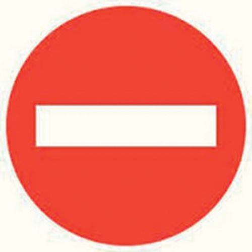 SVMS - Panneau Signalisation Sens Interdit B1 - Rond Ø 450mm Acier Classe 1 - Homologué CE