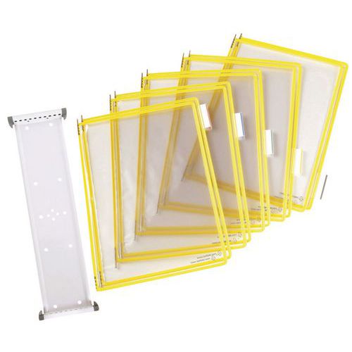Support Mural Tarifold Départ Avec 10 Pochettes Jaunes