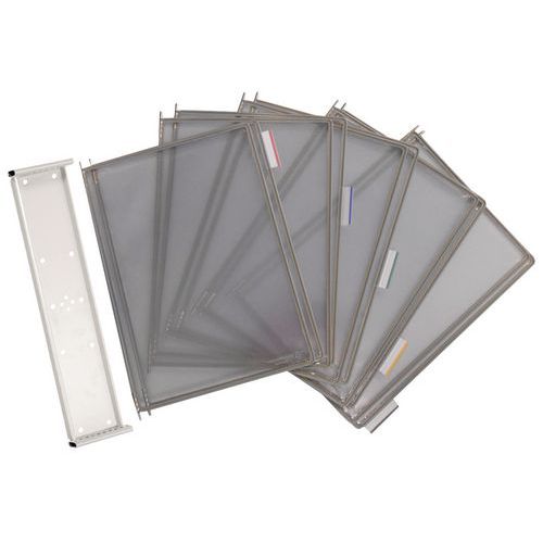 Support Mural Tarifold Départ Avec 10 Pochettes Grises