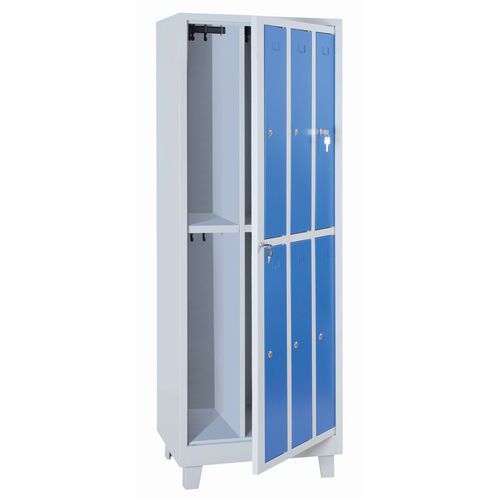 Armoire Penderie Linge Propre 3 Colonnes 2 Cases À Moraillon