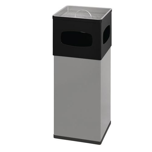 Cendrier Corbeille Aluminium 50l Aluminium Noir