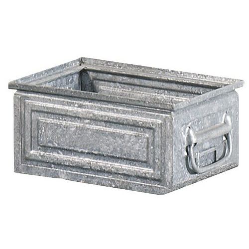 Bac de transport en acier 9 L - Gris - 300x200x150 mm - Robuste et Durable