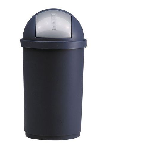 Poubelle Dome Plastique Bleu Foncé 45l