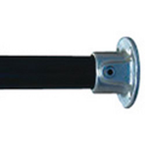 Raccord de tubes PrTb - Pied platine rond Ø 27 mm Acier Galvanisé - Connecteur pour rayonnage Key-Clamp