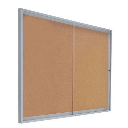 Vitrine D'affichage Pour Intérieur 68x50 Cm Fond Liège 4 Feuilles