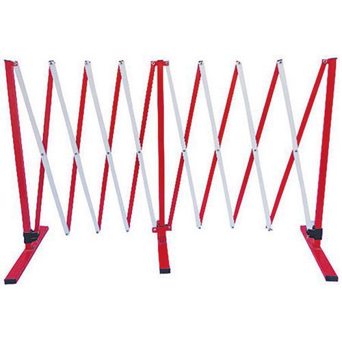 Barrière Extensible Longueur 4m Blanc/rouge