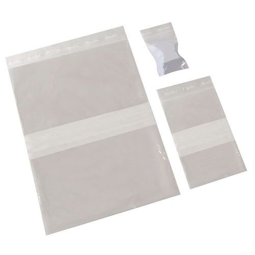 Sachets Zip 200x150mm Bande Blanche