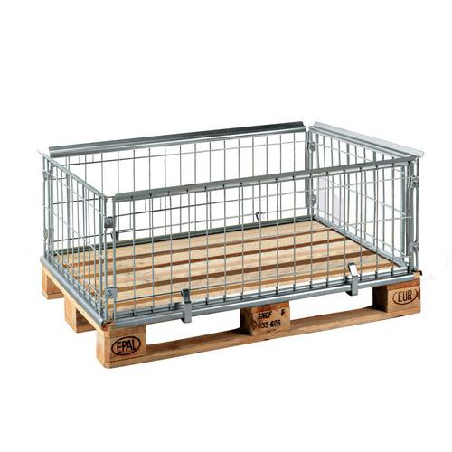 Rehausse-palette Pliante Fil D'acier 1200x800x600mm