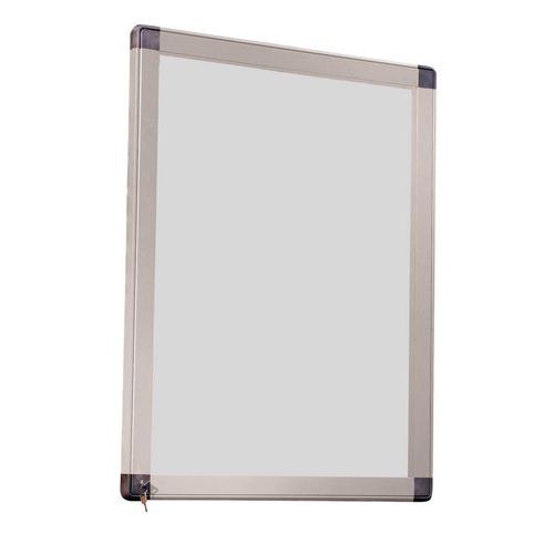 Vitrine D'affichage 9 A4 Antares Fond Métal- Couleur Grise Extérieure