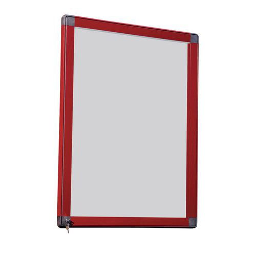 Vitrine D'affichage Antares Rouge 9 A4 - Hauteur 101 Cm