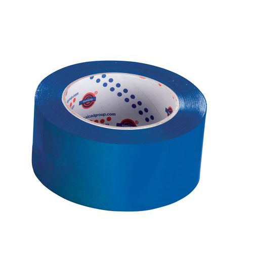 Ruban adhésif PVC bleu 50 mm x 66 m - Silencieux et résistant pour emballages - Idéal gros volumes