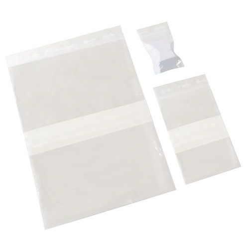 Sachets Zip 80x60mm Bande Blanche