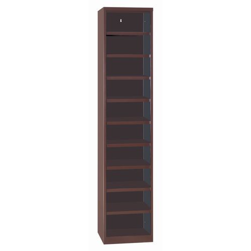 Colonne De Rangement 10 Cases Marron Hxlxp:19 8x41x345cm