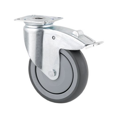 Roulette Pivotante Avec Frein Force:100 Kg H Ht:160 Mm