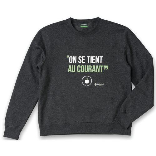 Sweat Imprimé Vsweat Gris Anthracite Ts