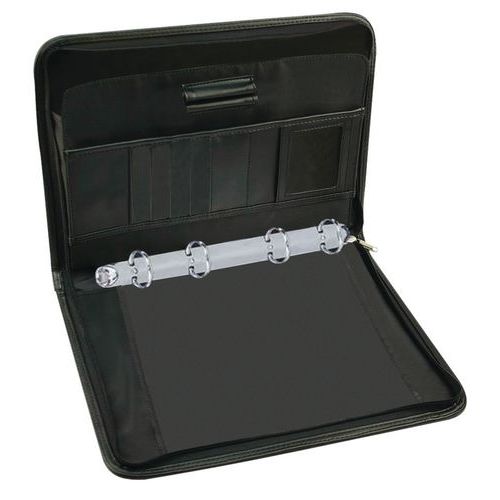 Conférencier Avec Anneaux Mat.:similicuir Col.:noir