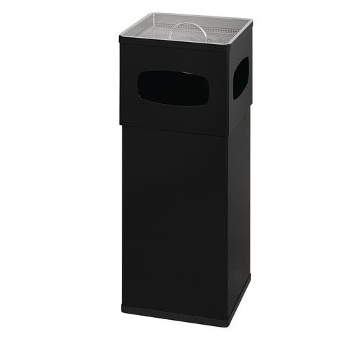 Cendrier Corbeille Aluminium 50l Noir