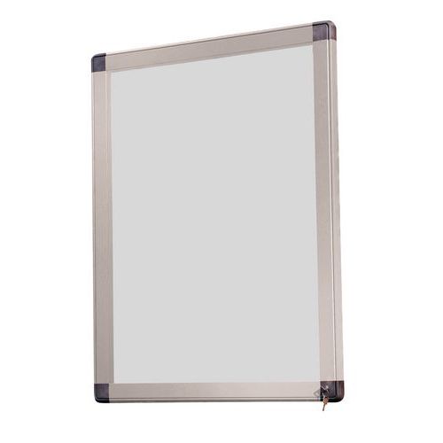 Vitrine D'affichage 4 A4 Antares Fond Métal- Couleur Grise Extérieure