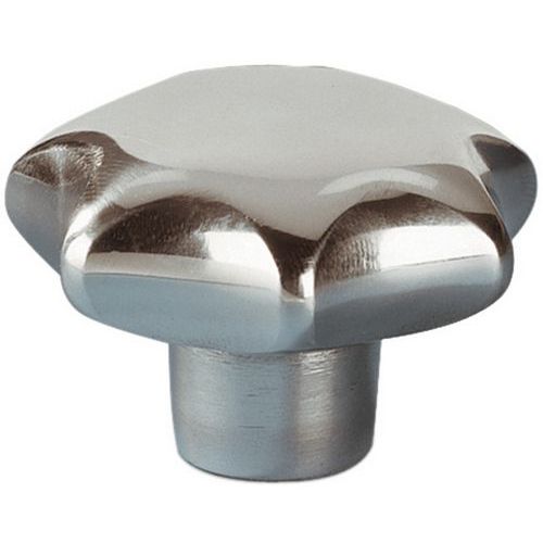 Bouton étoile aluminium M12 Ø 50 mm avec insert taraudé - Quincaillerie robuste et durable