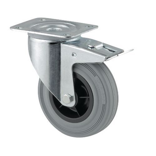 Roulette Pivotante Avec Frein Force:75 Kg H Ht:128 Mm