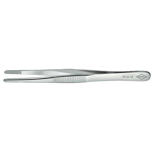 Brucelles de précision forme émoussée 120 mm _ 92 64 43_Knipex Brucelles de précision forme émoussée 120 mm _ 92 64 43_Knipex