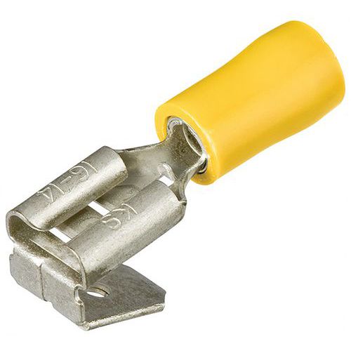 Cosse Clip à Languette Isolée Jaune 6.3 X 0.8mm / 4 - 6mmÂ²