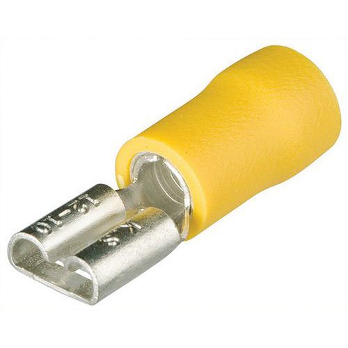 Cosses clips femelles isolées pour câble de 4,0 à 6,0mm² et largeur 6,3mm² _ 97 99 022 Cosses clips femelles isolées pour câble de 4,0 à 6,0mm² et largeur 6,3mm² _ 97 99 022