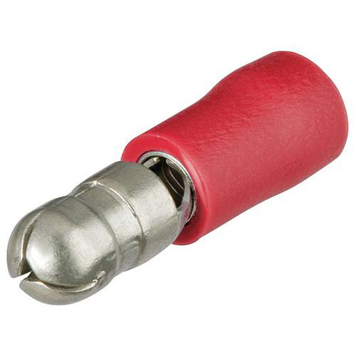 Cosses Mâles Isolées Rouge Ã˜ 3mm / 05 - 10mmÂ² - 100 Pièces