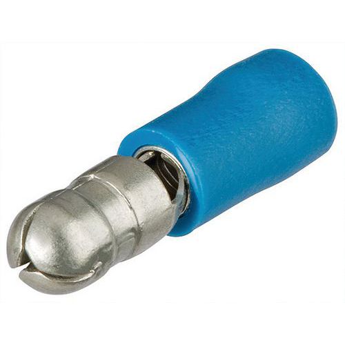 Cosses Mâles Isolées Bleu Ã˜ 5mm / 15 - 25mmÂ² - 100 Pièces