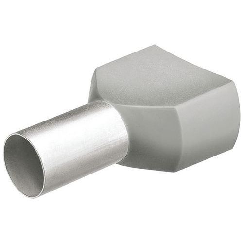 Embouts De Câbles Jumelés Gris Isolés 2 X 075mmÂ² - 200 Pièces