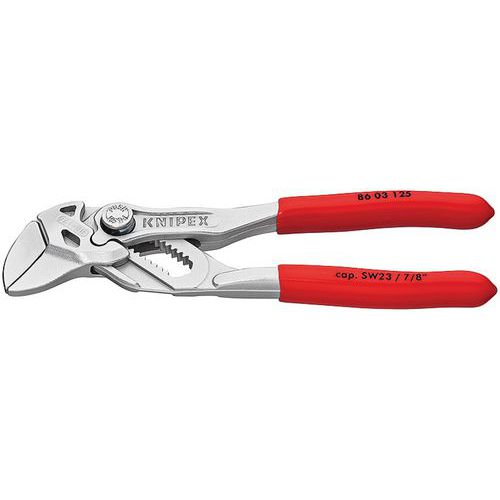 Mini-pince-clé KNIPEX chromée 125 mm _ 86 03 125 SB_Knipex Mini-pince-clé KNIPEX chromée 125 mm _ 86 03 125 SB_Knipex