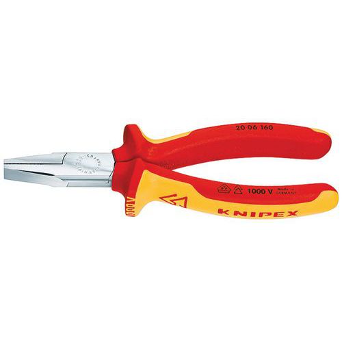 Pince à becs plats chromée 160 mm _ 20 06 160_Knipex Pince à becs plats chromée 160 mm _ 20 06 160_Knipex