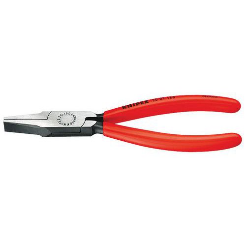 Pince à becs plats noire atramentisée gainées en plastique 160 mm _ 20 01 160 EAN Pince à becs plats noire atramentisée gainées en plastique 160 mm _ 20 01 160 EAN
