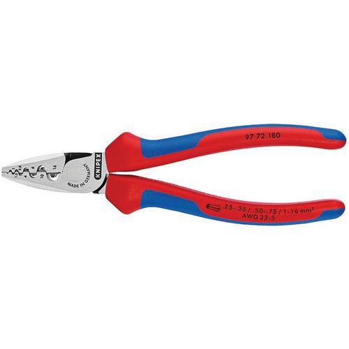 Pince à Sertir Les Embouts 180mm - Gainage Bi-matière 025 - 16mm²