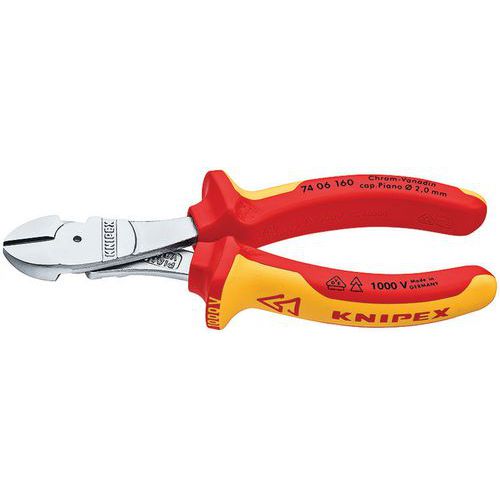 Pince coupante de côté à forte démultiplication chromée 160 mm _ 74 06 160 SB Pince coupante de côté à forte démultiplication chromée 160 mm _ 74 06 160 SB