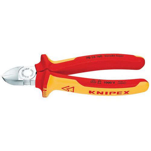Pince coupante de côté chromée 160 mm _ 70 26 160_Knipex Pince coupante de côté chromée 160 mm _ 70 26 160_Knipex