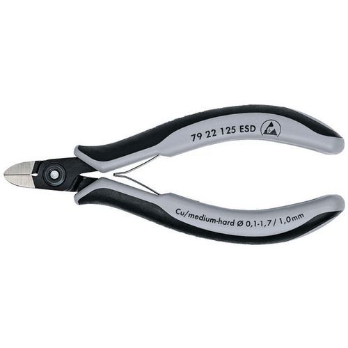 Pince Coupante Ã‰lectronique Sans Biseau 125mm - Avec Ressort - Esd