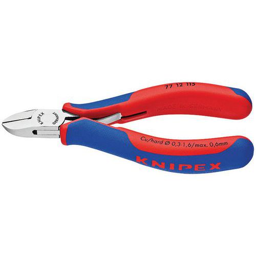 Pince Coupante Petit Biseau 115mm - Serre-fils - Ressort - Bi-matière