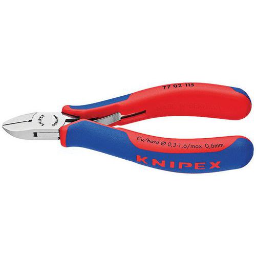 Pince coupante de côté pour l'électronique avec gaines bi-matière 130 mm _ 77 02 130 Pince coupante de côté pour l'électronique avec gaines bi-matière 130 mm _ 77 02 130