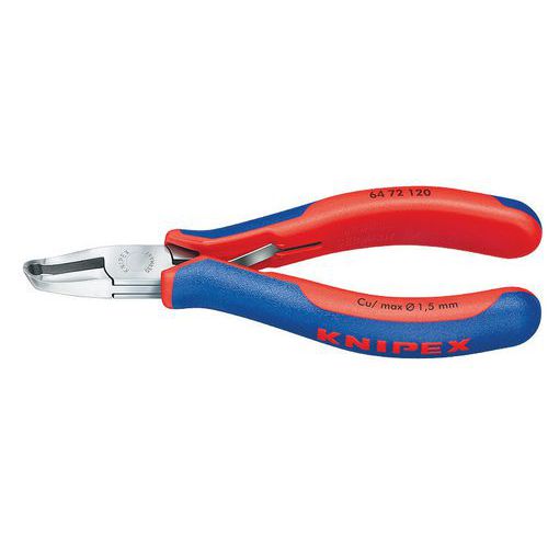 Pince coupante de devant pour l'électronique avec gaines bi-matière 120 mm _ 64 72 120 Pince coupante de devant pour l'électronique avec gaines bi-matière 120 mm _ 64 72 120