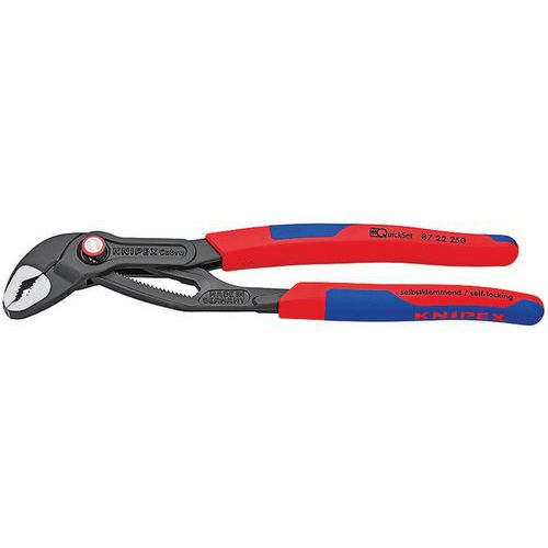 Pince KNIPEX Cobra® QuickSet grise atramentisée 250 mm _ 87 22 250 SB Pince KNIPEX Cobra® QuickSet grise atramentisée 250 mm _ 87 22 250 SB