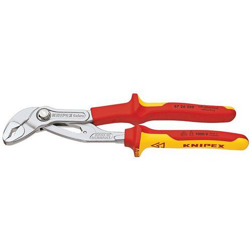 Pince KNIPEX Cobra® VDE chromée 250 mm _ 87 26 250 SB_Knipex Pince KNIPEX Cobra® VDE chromée 250 mm _ 87 26 250 SB_Knipex