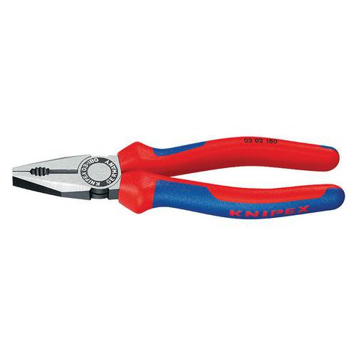 Pince Universelle 160mm Avec Tranchant - Bi-matière - Tête Polie