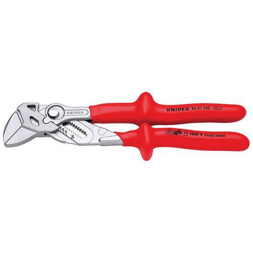 Pince-clé isolées chromée isolées par surmoulage, certifiées VDE 250 mm _ 86 07 250 Pince-clé isolées chromée isolées par surmoulage, certifiées VDE 250 mm _ 86 07 250