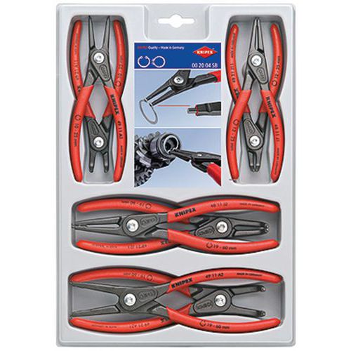 KNIPEX 00 21 25 Jeu de pinces de pr/écision pour circlips 8 outils