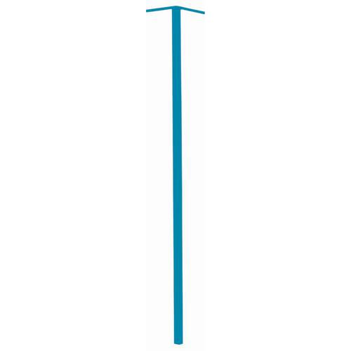 Cornière d'angle HT 2.5m Bleu - Poteau pour cloisons d'atelier - Acier ou mélaminé - 3 ans garantie
